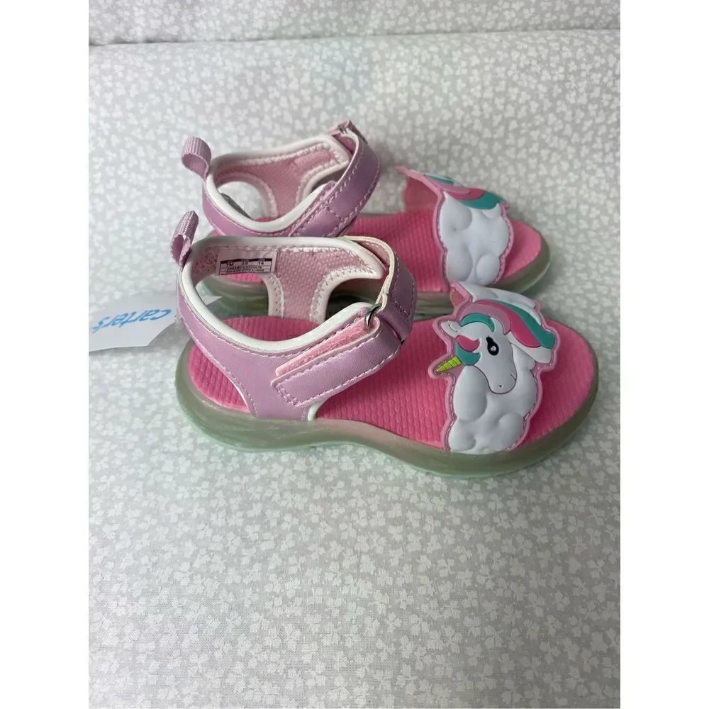 Carters GIRLS SIZE 7T Dreamy Unicorn Light-Up Sole Sandals
